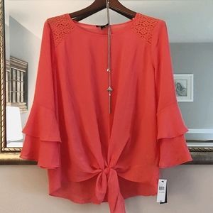 NWT Coral Blouse and necklace by Alyx